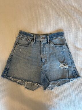 Abercrombie & Fitch Light Blue Distressed Denim Cutoff Shorts